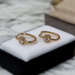 Altın Işıltılı Zarif Küpe