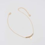 Altın Rengi Disk Uçlu ve Burgulu Detaylı Halhal