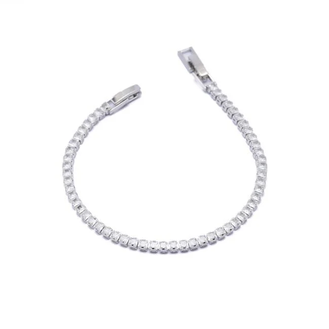 Işıltılı Gümüş Zirkon Taşlı Bileklik